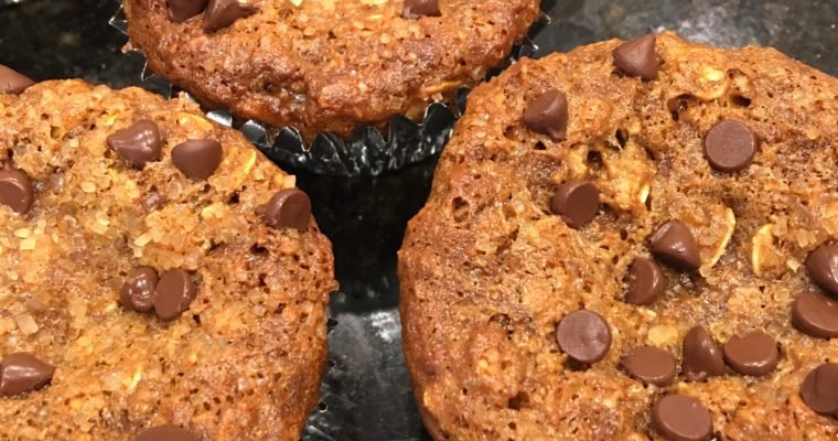 Sunflower Butter & Chocolate Chip Muffins (almost healthy!)