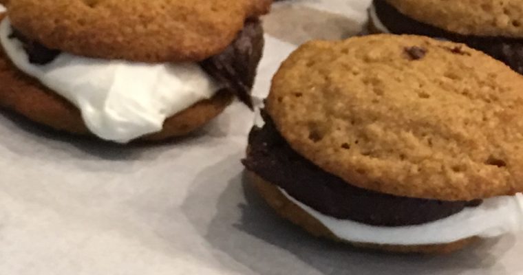 S’mores Whoopie Pies – delicious way to enjoy s’mores indoors!